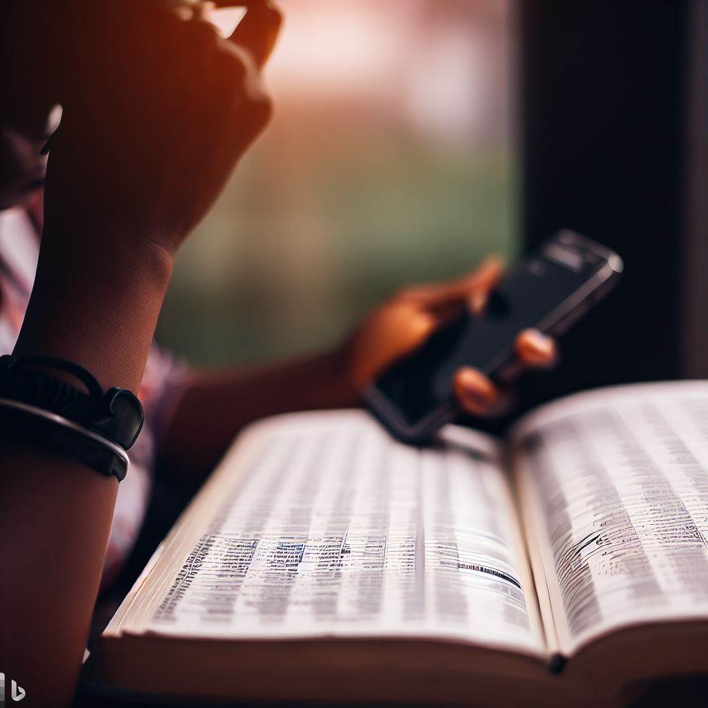 Phone Directory - AI Stock Photo
