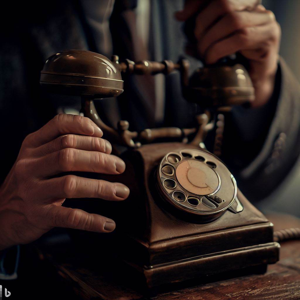 Old Fashioned Phone - AI Stock Photo