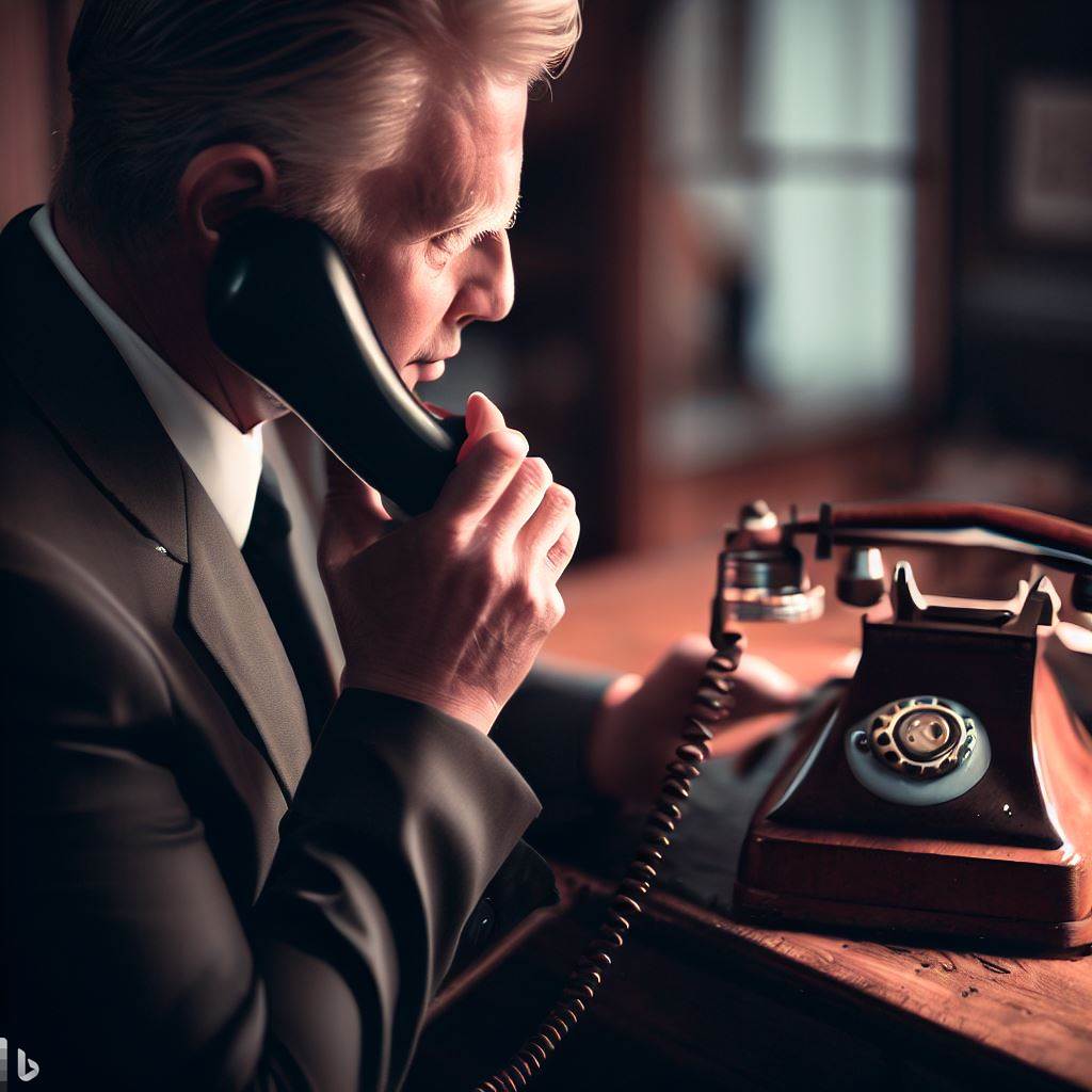 Making a phone call - AI Stock Photo
