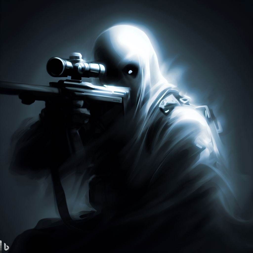 Ghost Sniper - AI Stock Image