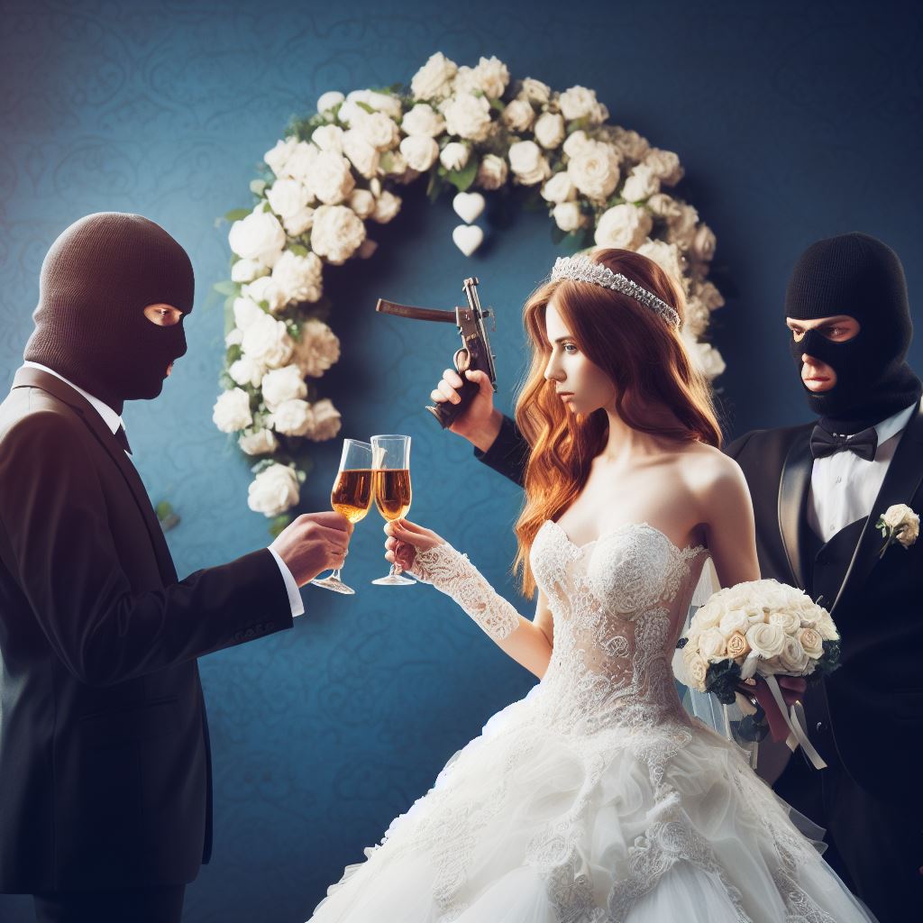 Bandit Wedding - AI Stock Photo