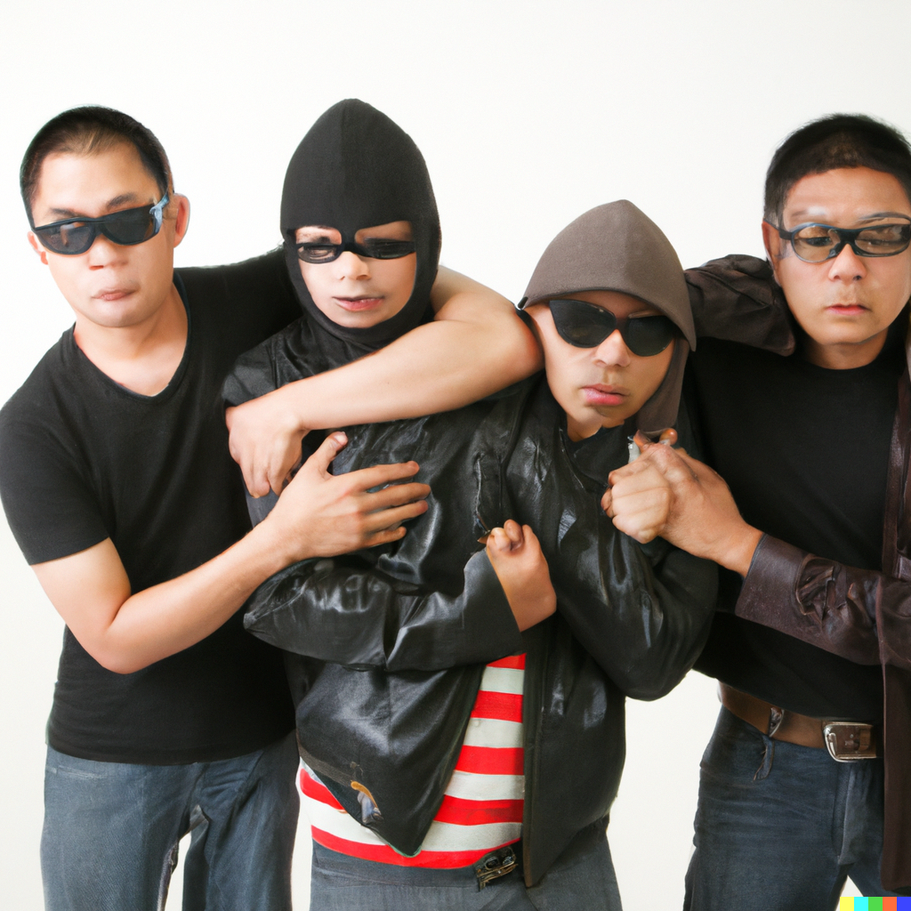 Robbery Gang - AI Stock Photo