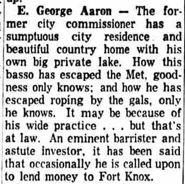 E George Aaron - Opinion Article