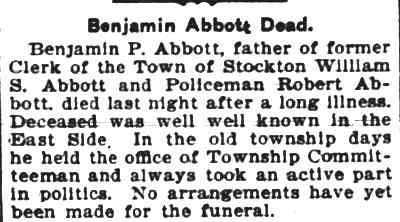 Benjamin Abbott Dead