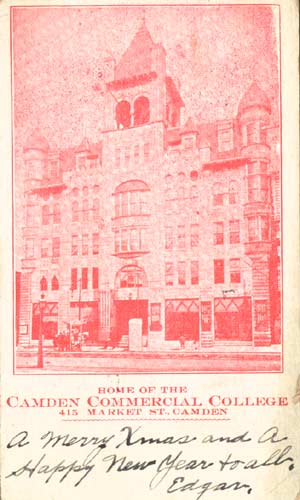 Camden Commercial College Postcard