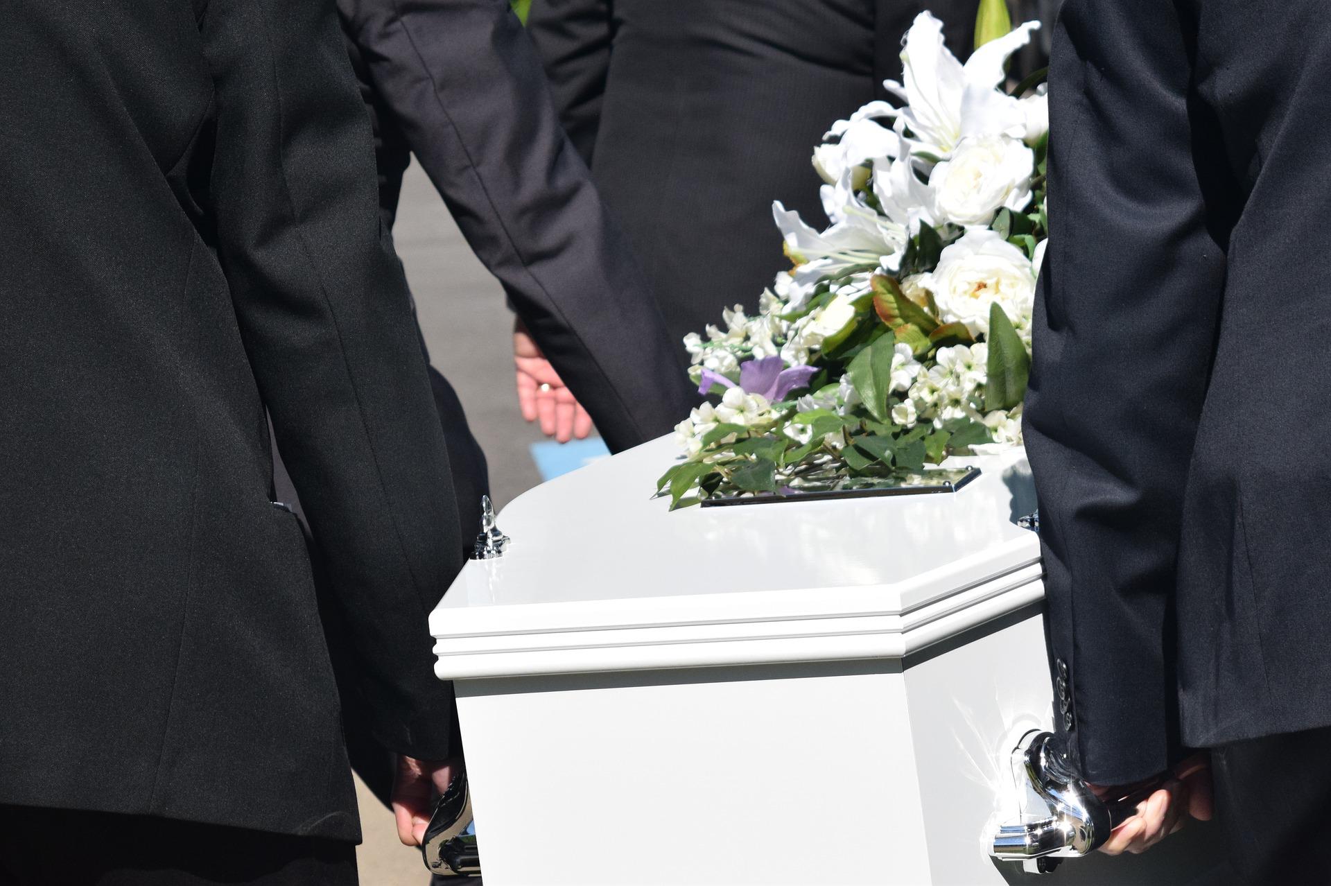 Funeral Undertaker Coffin Stock Photo