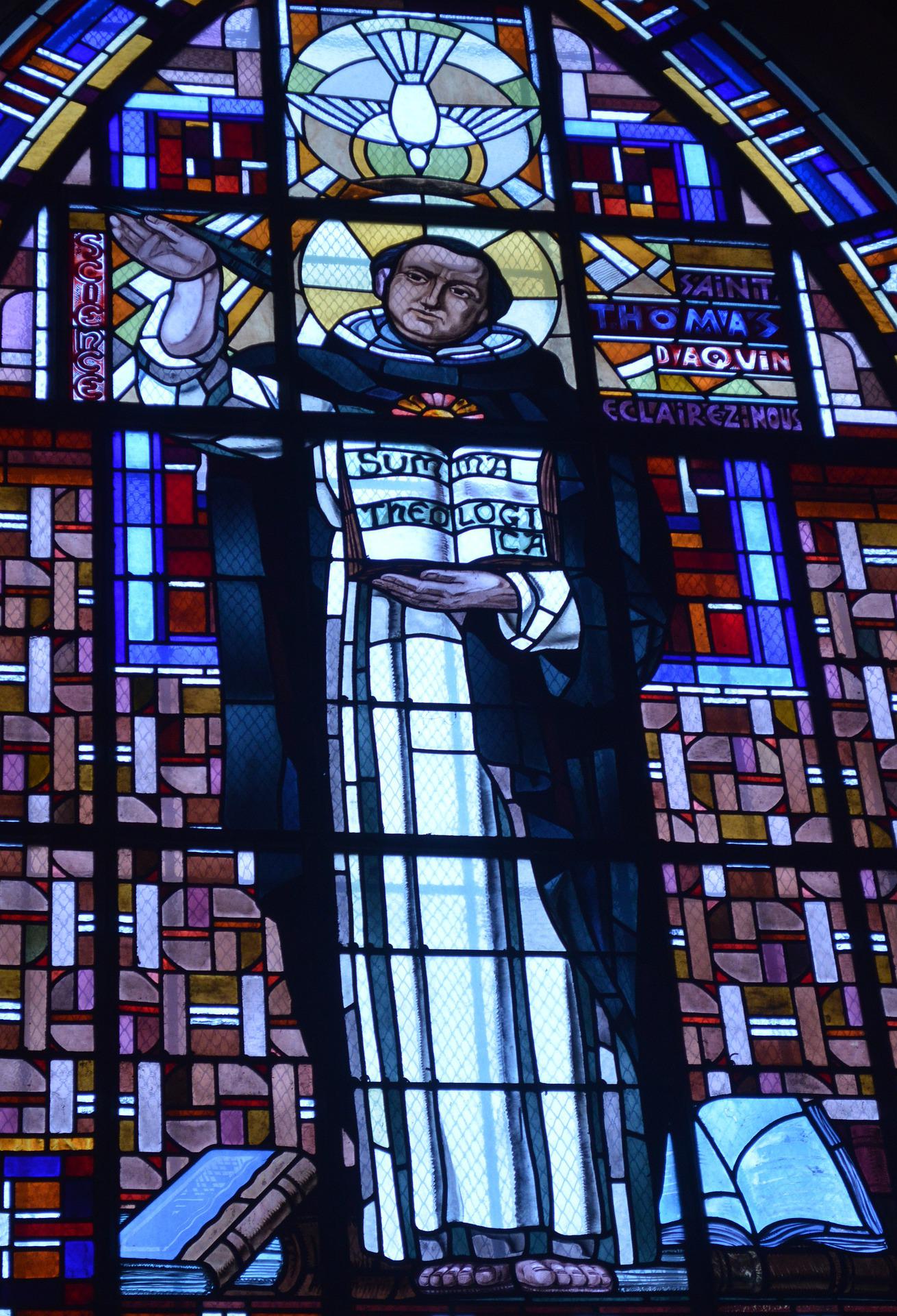 Catholic Stained Glass Stock Photo