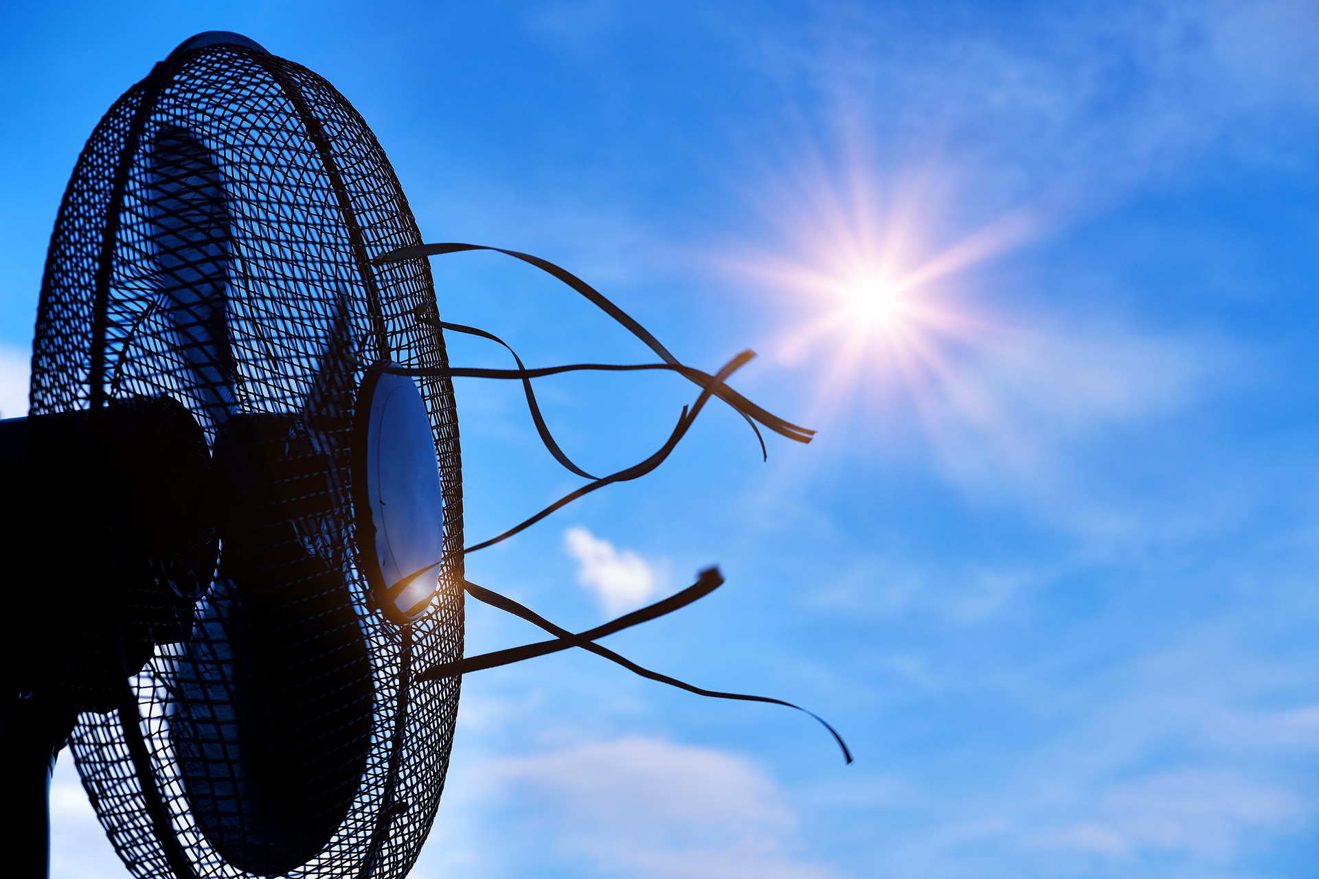 Fan and Sun Stock Photo