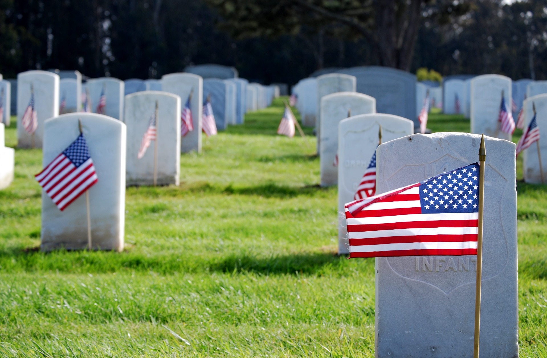 Buried Veterans Cemetery Stock Photo