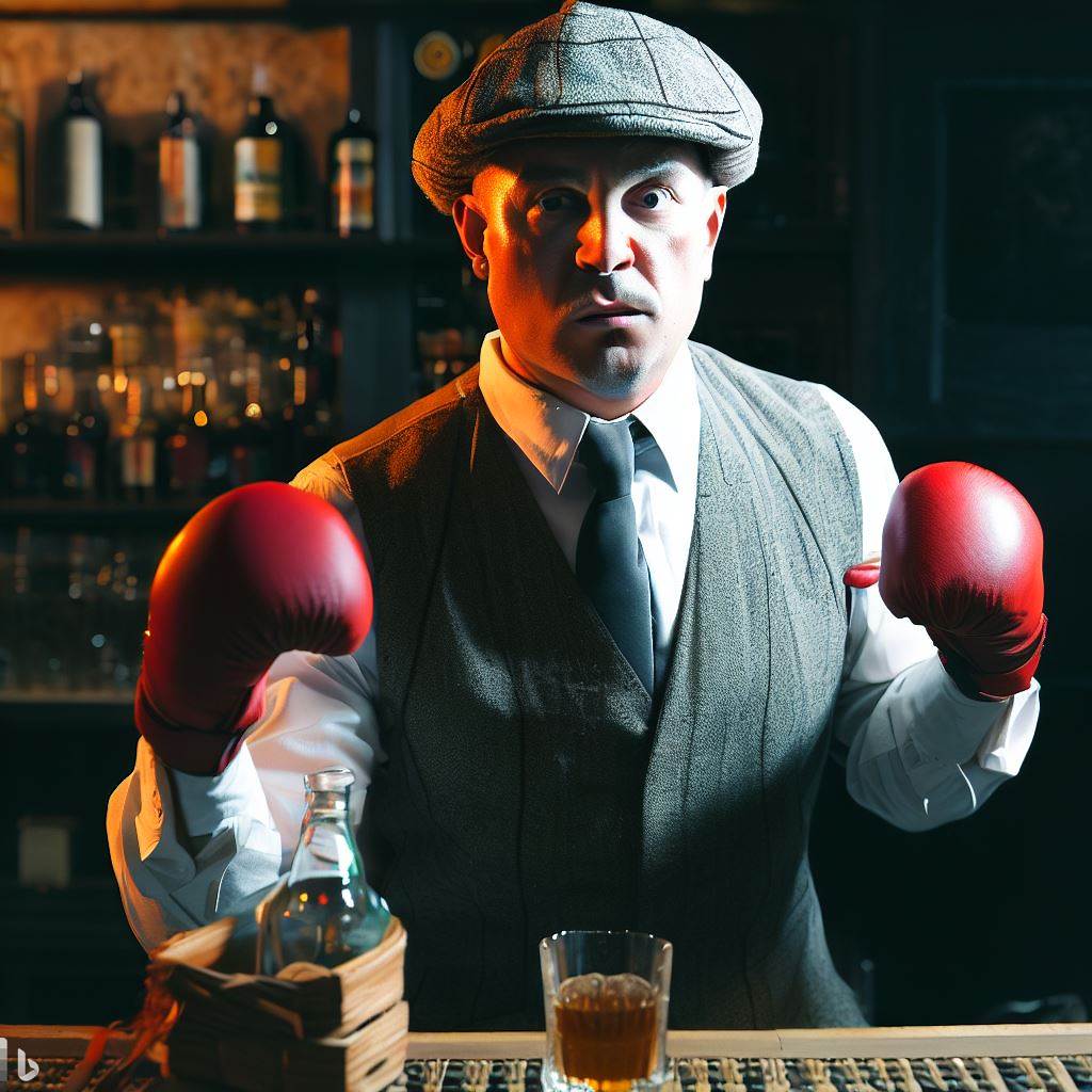 Boxer Running a Speakeasy - AI Photo