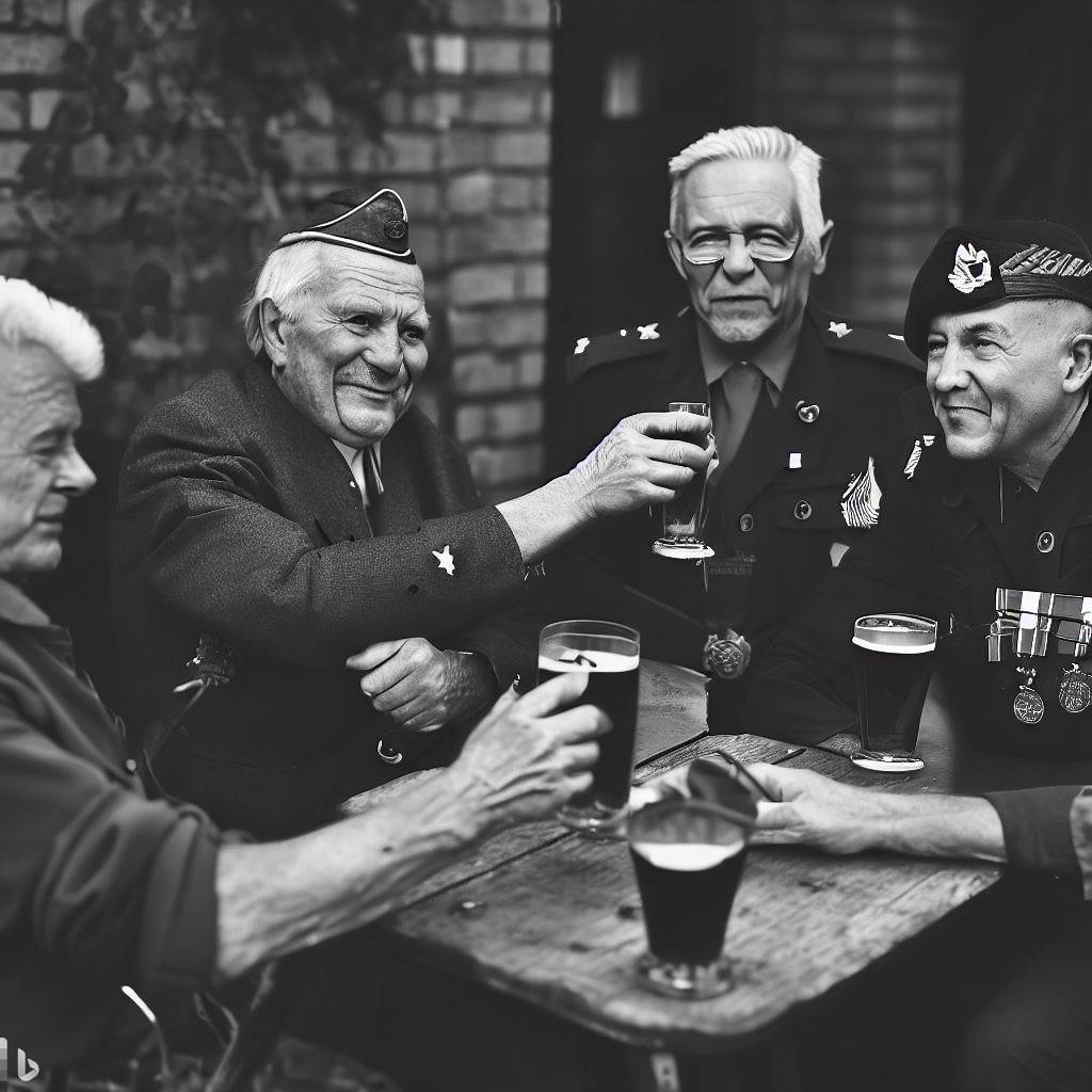 War veterans - AI Stock Photo