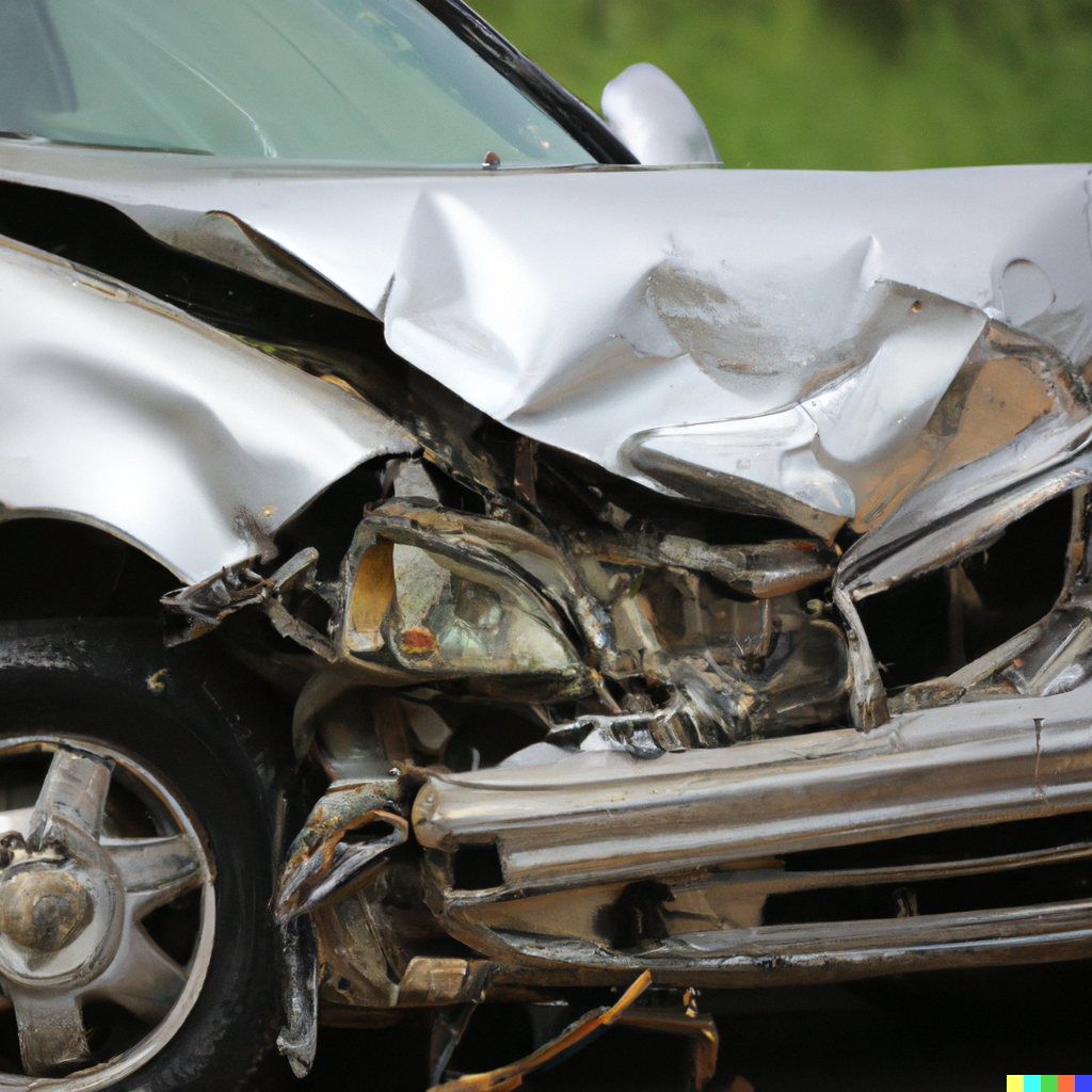 Car crash - AI Stock Photo