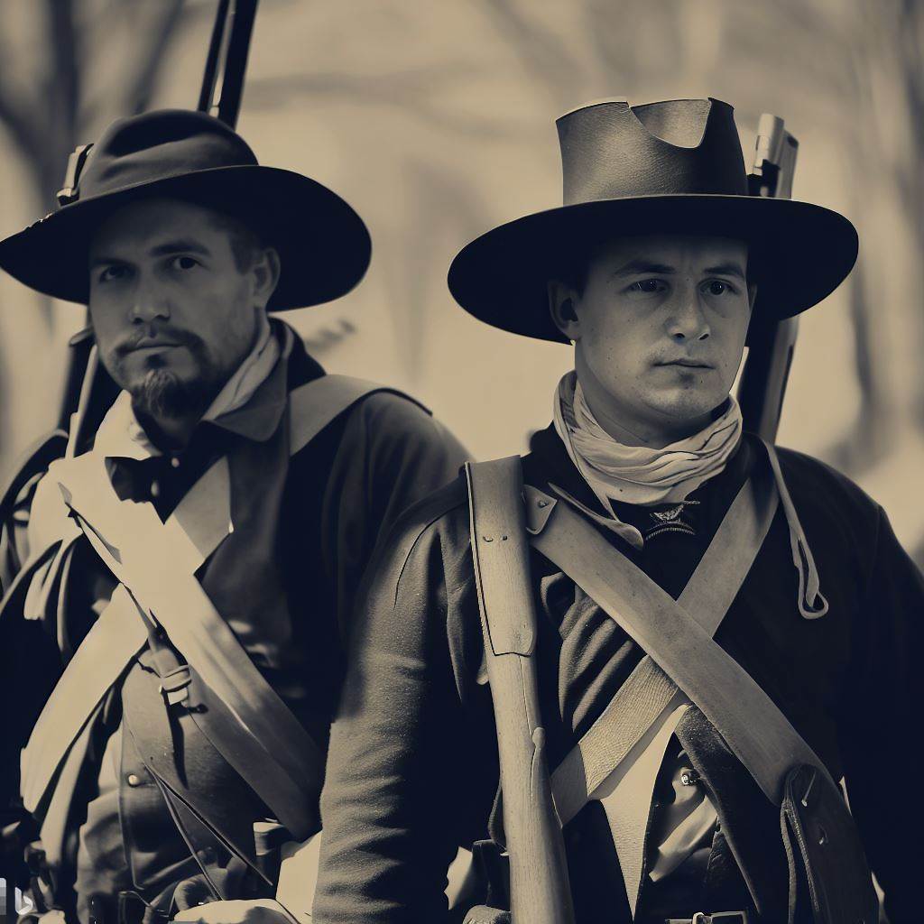Revolutionary War Soliders - AI Stock Photo