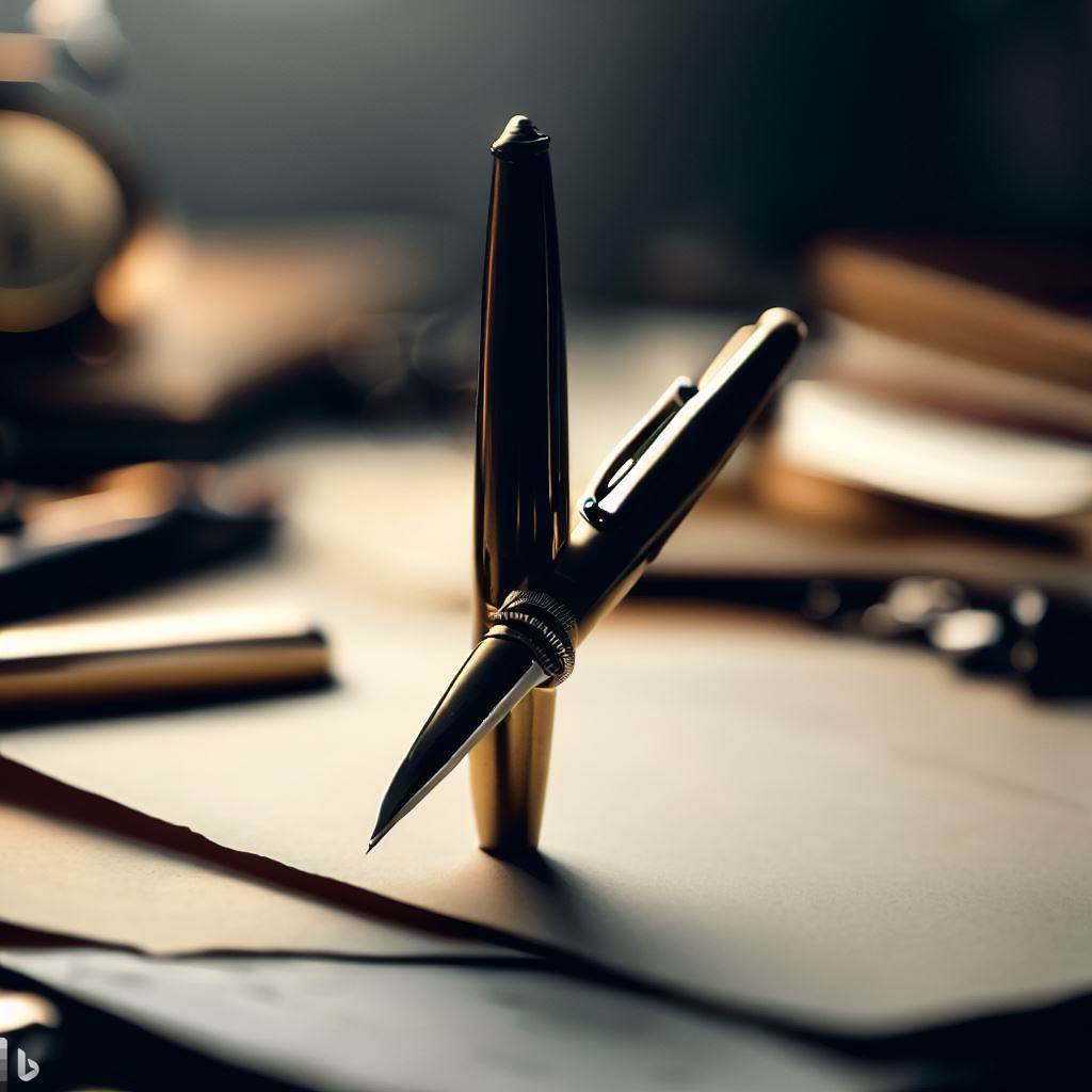 Writing Pen - AI Stock Image