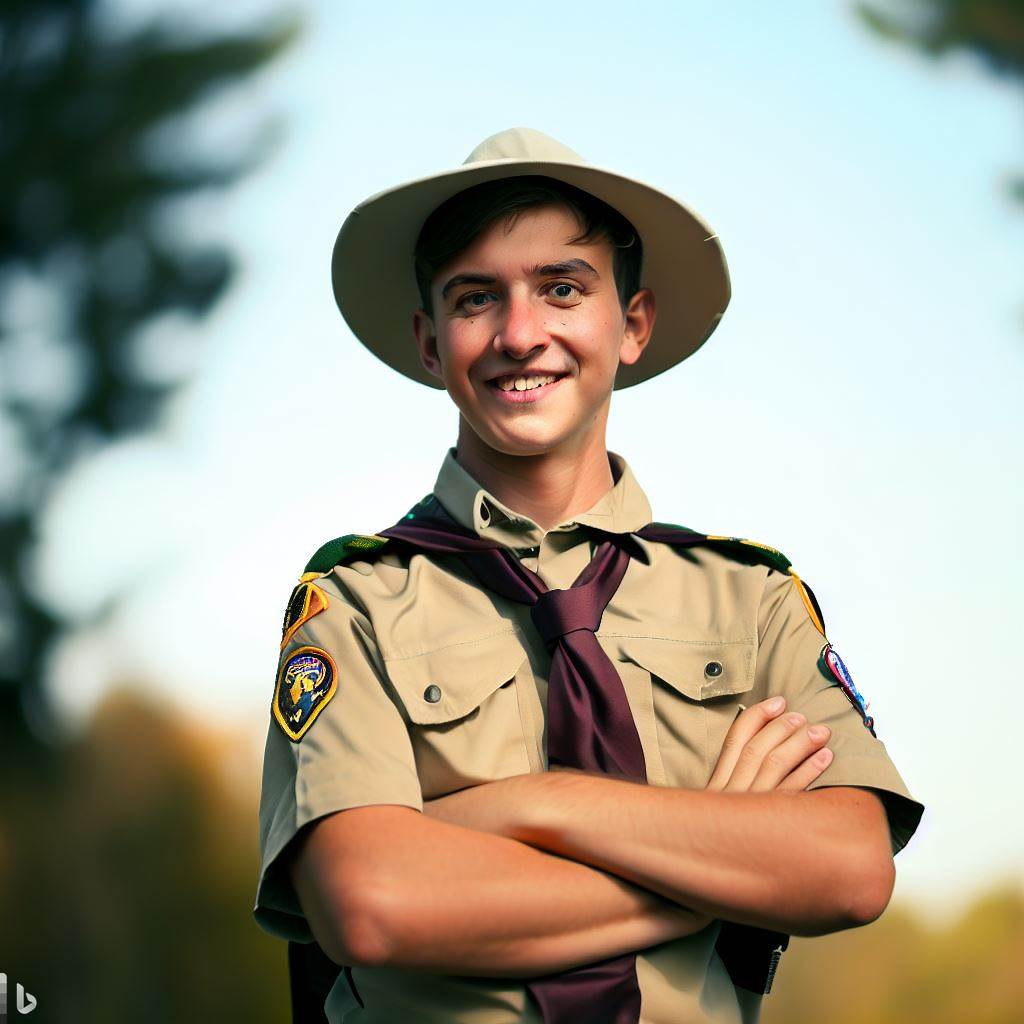 Boy Scout - AI Stock Photo
