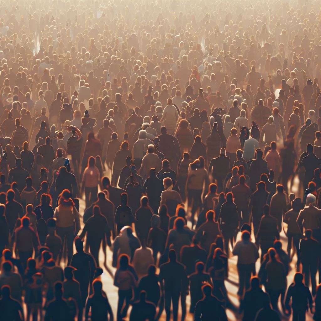 Crowd of People - AI Stock Photo