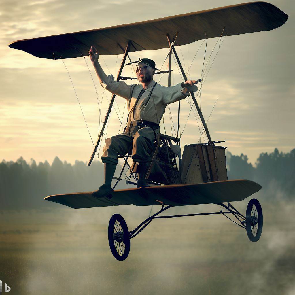 First Flight - AI Stock Photo