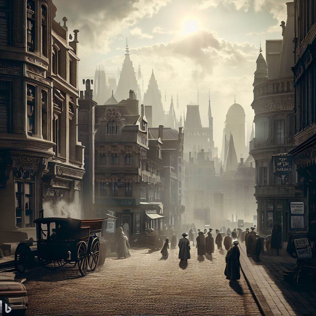 London 1900 - AI Stock Photo