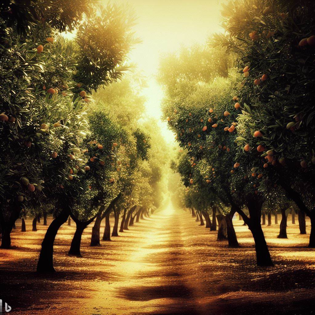 Orange Grove - AI Stock Photo