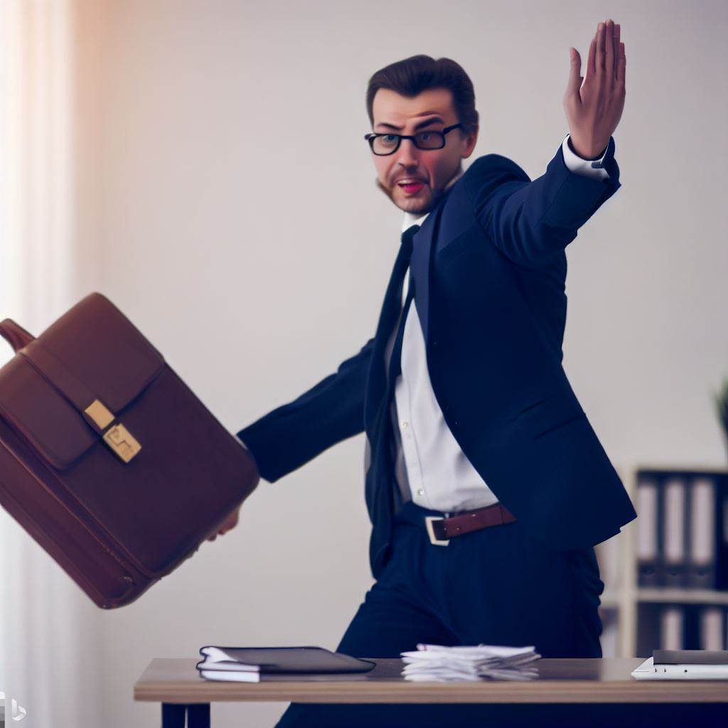 Quitting a job - AI Stock Photo