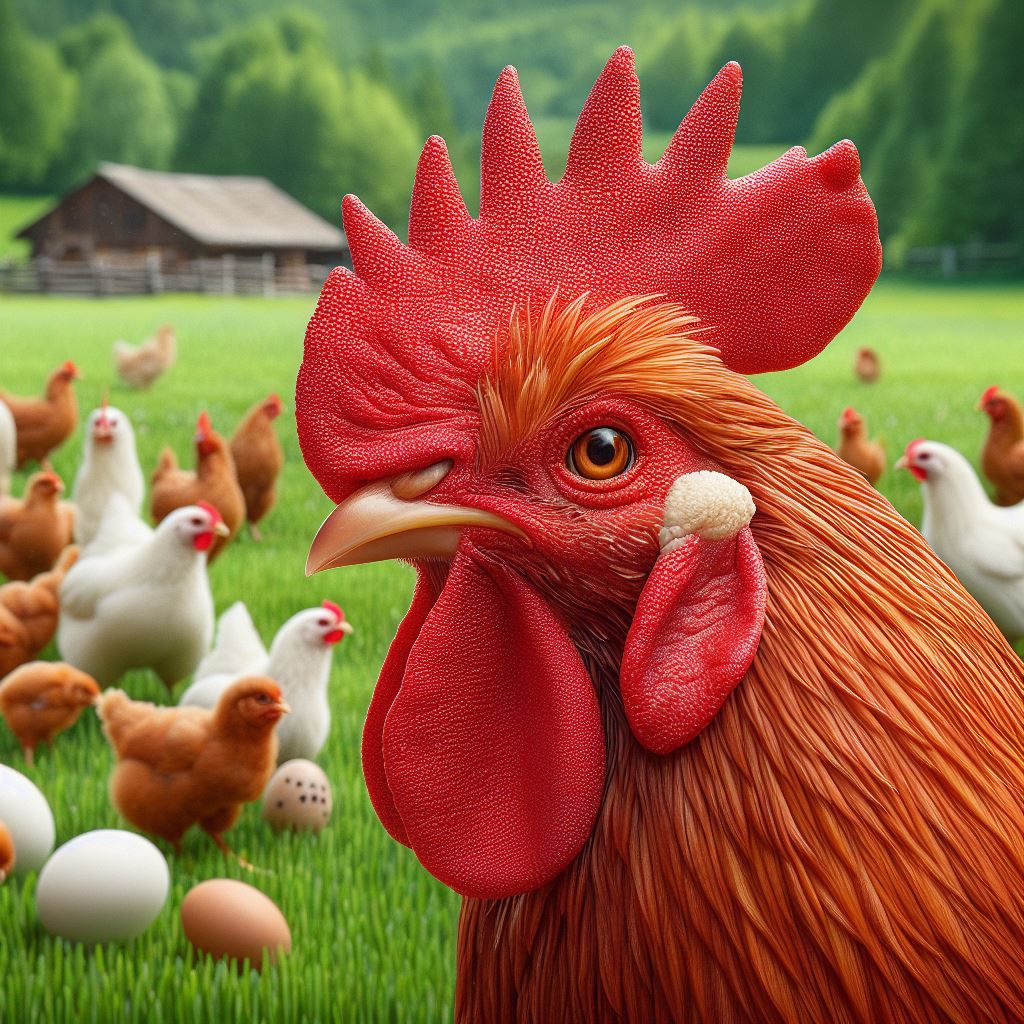 Chicken Rooster - AI Stock Photo