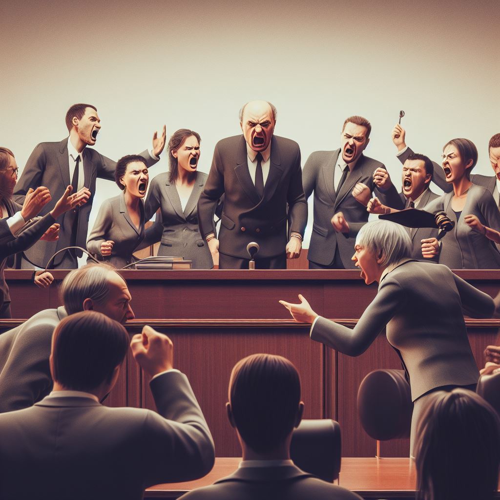Angry Jurors - AI Stock Photo