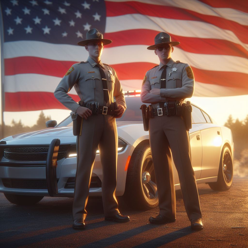 State Troopers - AI Stock Photo