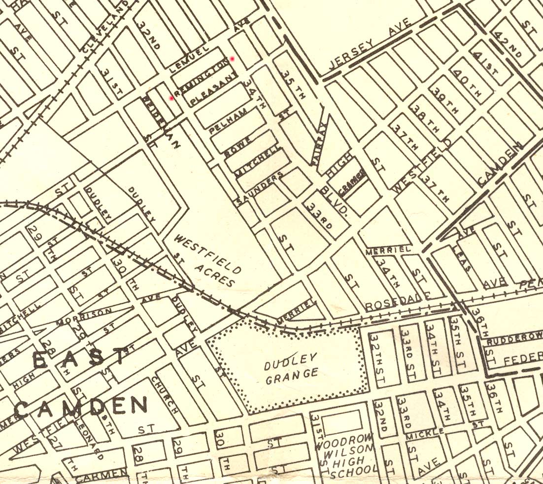 1946 map of Camden showing Lemuel Avenue