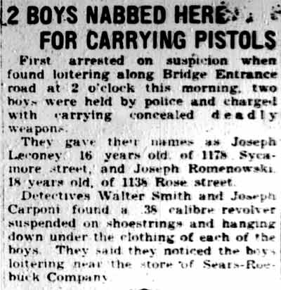 2 Boys Nabbed Here for Carrying Pistols — Camden Courier-Post, February 16, 1928