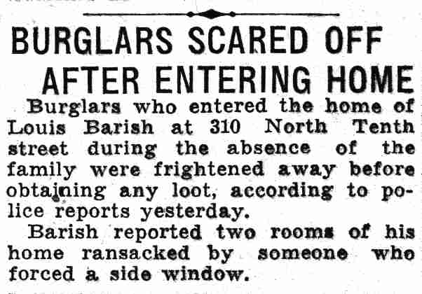 Camden Courier-Post, June 17, 1932 — Burglars Scared Off After Entering Home