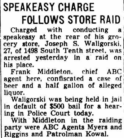 Camden Courier-Post, June 24, 1938 — Speakeasy Charge Follows Store Raid