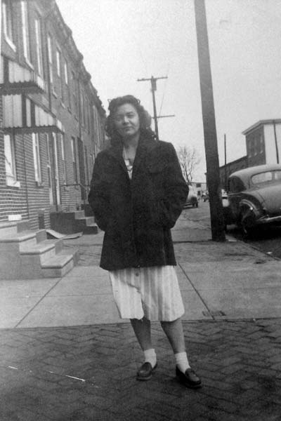 Dorothy Lloyd on North 10th Street, circa 1940s