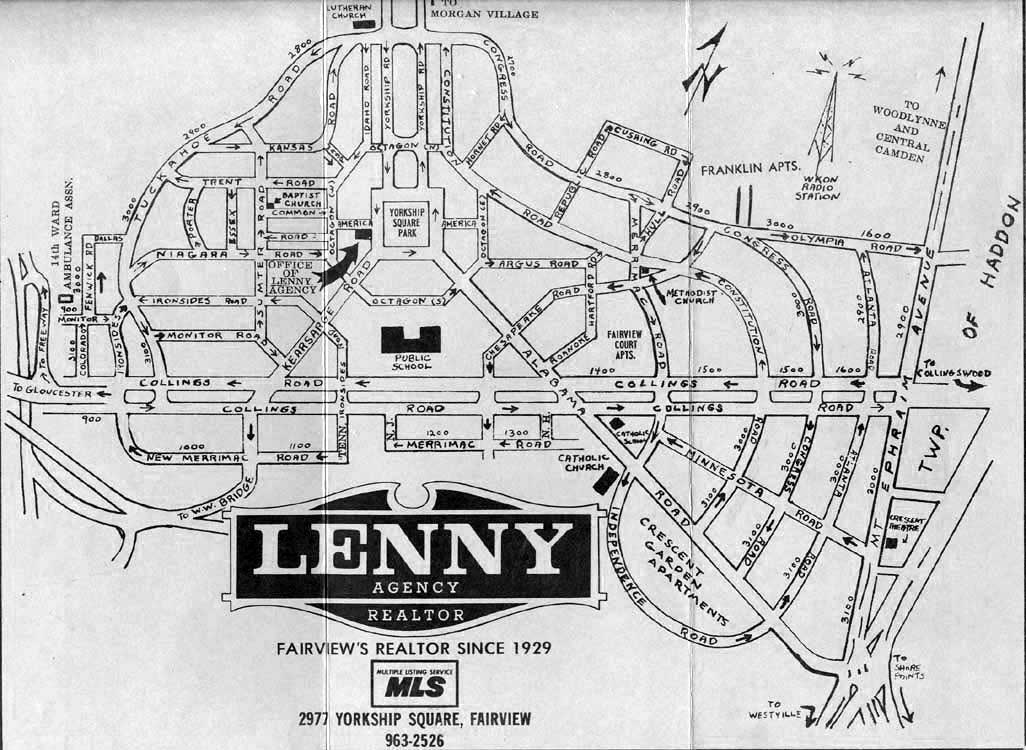 1946 map of Camden showing the Fairview section and Alabama Road
