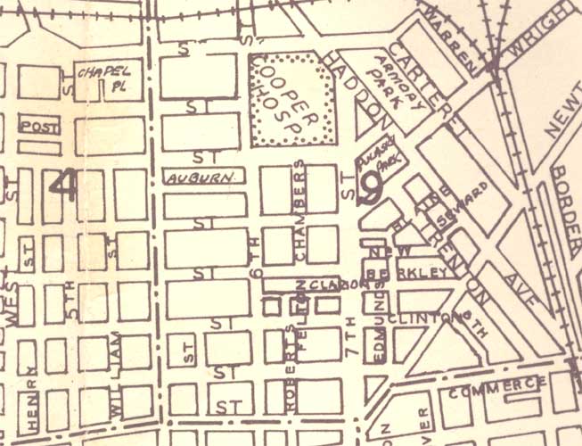 1946 map of Camden showing Auburn Street