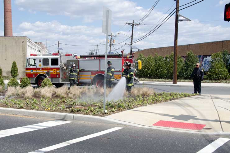 Grass fire at Newton Avenue and South 11th Street, 2012