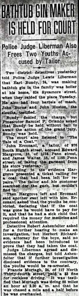 Bathtub Gin Maker Is Held for Court — Camden Courier-Post, October 22, 1936