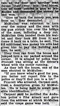 2 Held in Theft of Craps Winnings, continuation — Camden Courier-Post, August 14, 1936