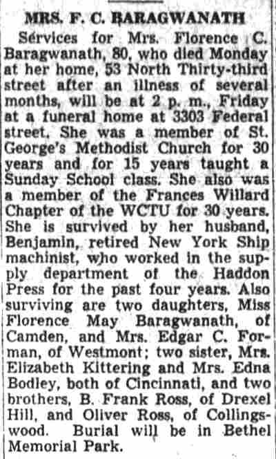 Mrs. F. C. Baragwanath