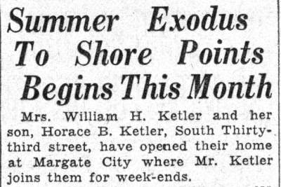 Summer Exodus To Shore Points — Camden Courier-Post, June 11, 1932