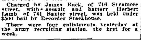 Herbert Lamb Charged With Assault and Battery, Philadelphia Inquirer, July 24, 1917
