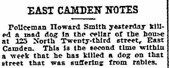 East Camden Notes — Philadelphia Inquirer, August 1, 1906