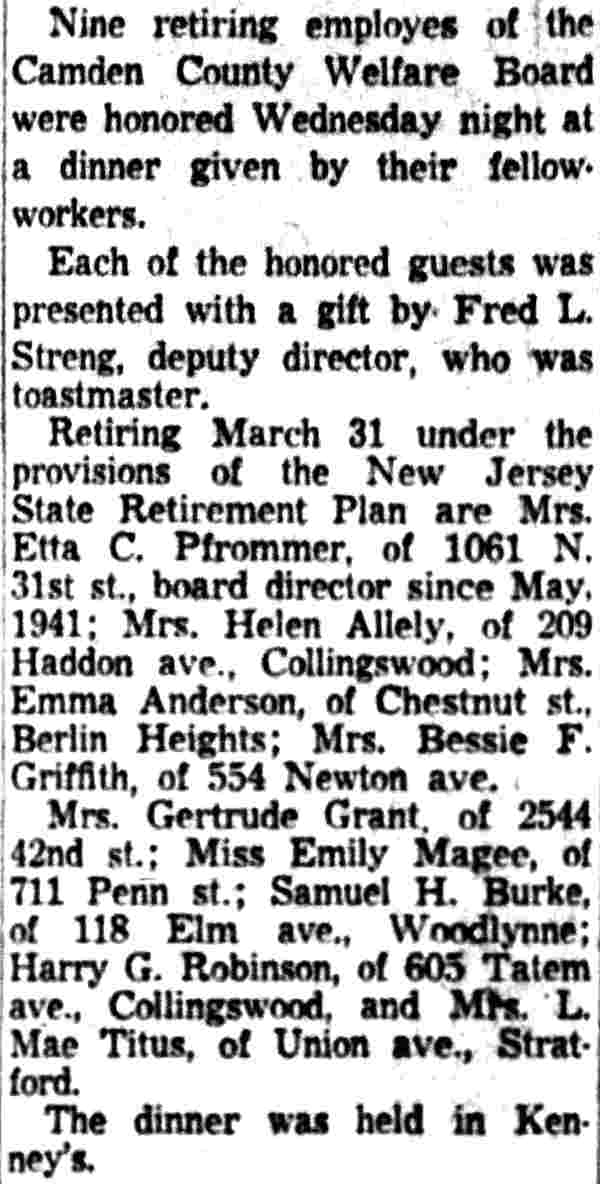 Welfare Board Retirees