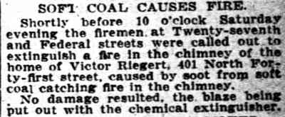 Soft Coal Causes Fire
