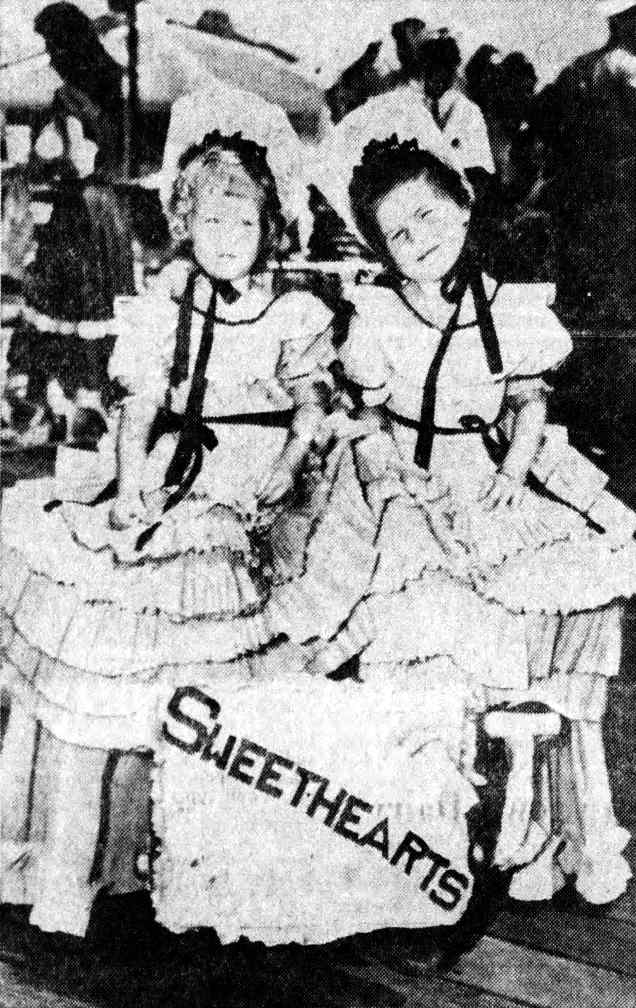 Patty Reed and Marilyn Richter at the Wildwood baby parade, 1950