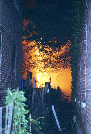 Fire at 117 Birch Street, October 14, 2003 — Camden City Fire Department working job, photo 1 of 5