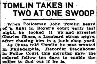 Tomlin Takes in Two at One Swoop — Camden Daily Courier, May 1, 1913