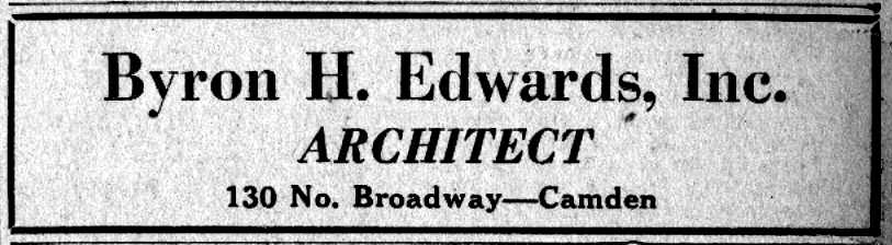 Byron H. Edwards, Inc., Architect — Camden Courier-Post, June 1, 1932