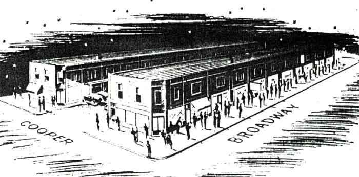 The Terminal Block, 201–217 North Broadway, at the corner of Broadway and Cooper Street, 1947–2000