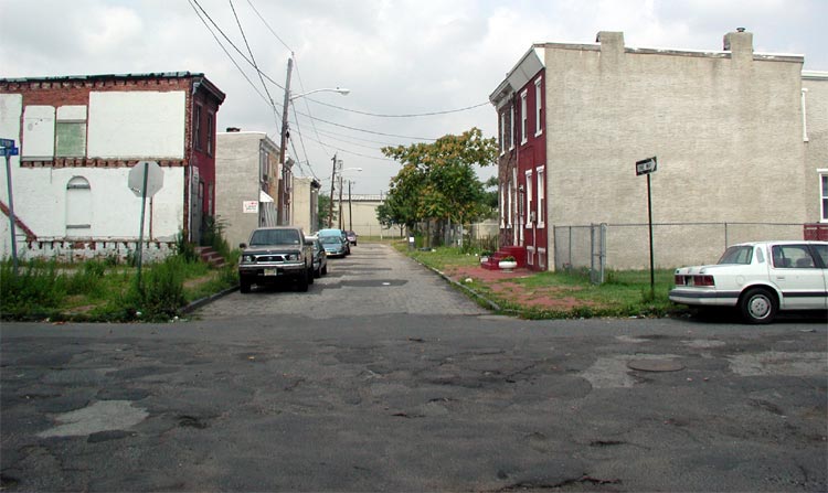 Looking west from North 3rd and Byron Street, July 5, 2004