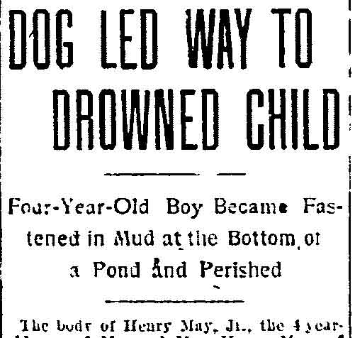 Dog Led Way to Drowned Child, Philadelphia Inquirer, November 11, 1901 (page 1)